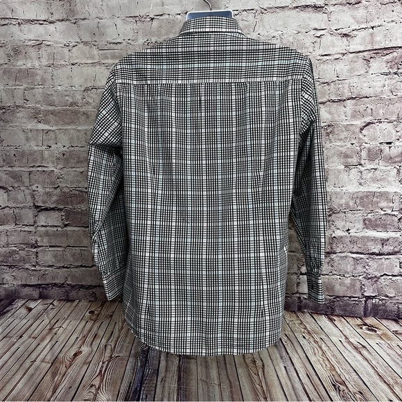 Bar III Black Check Button Front Long Sleeve Shirt - Picture 5 of 10